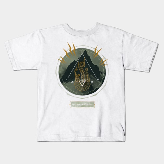 Mountain of Madness Kids T-Shirt by againstbound
